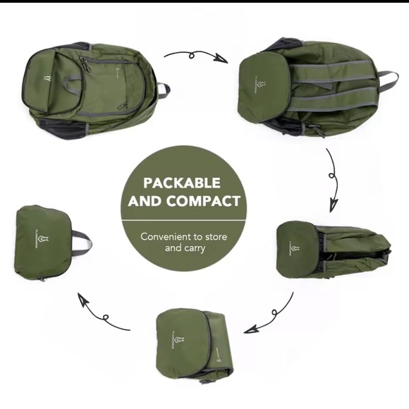 Navy Foldable Backpack - Picture 9 of 10